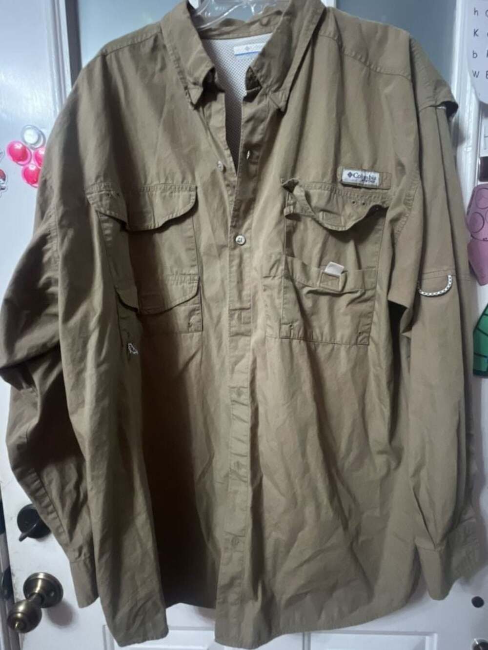 Columbia PFG Bahama II Long Sleeve Fishing Shirt Tan